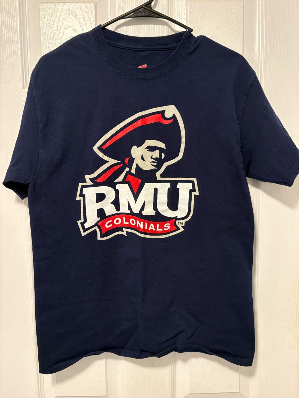 Hanes Navy RMU Colonials Graphic T-Shirt with Red & White Accents